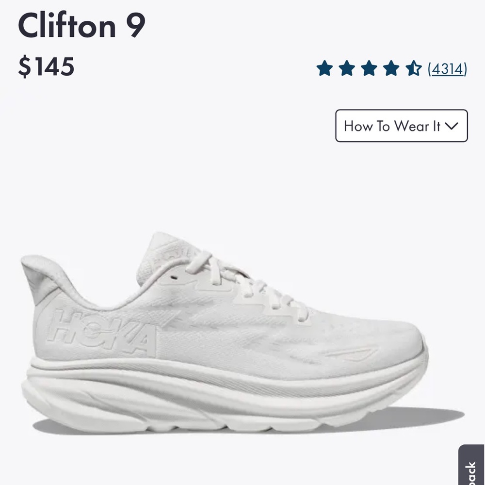 Hoka Clifton 9 White